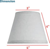 # 51023-X Small Hardback Empire Shape Chandelier Clip-On Lamp Shade Set of 2, 5, 6,and 9, Transitional Design in Charcoal Gray, 5" bottom width (3" x 5" x 4")