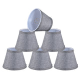 # 51023-X Small Hardback Empire Shape Chandelier Clip-On Lamp Shade Set of 2, 5, 6,and 9, Transitional Design in Charcoal Gray, 5" bottom width (3" x 5" x 4")