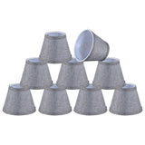 # 51023-X Small Hardback Empire Shape Chandelier Clip-On Lamp Shade Set of 2, 5, 6,and 9, Transitional Design in Charcoal Gray, 5" bottom width (3" x 5" x 4")