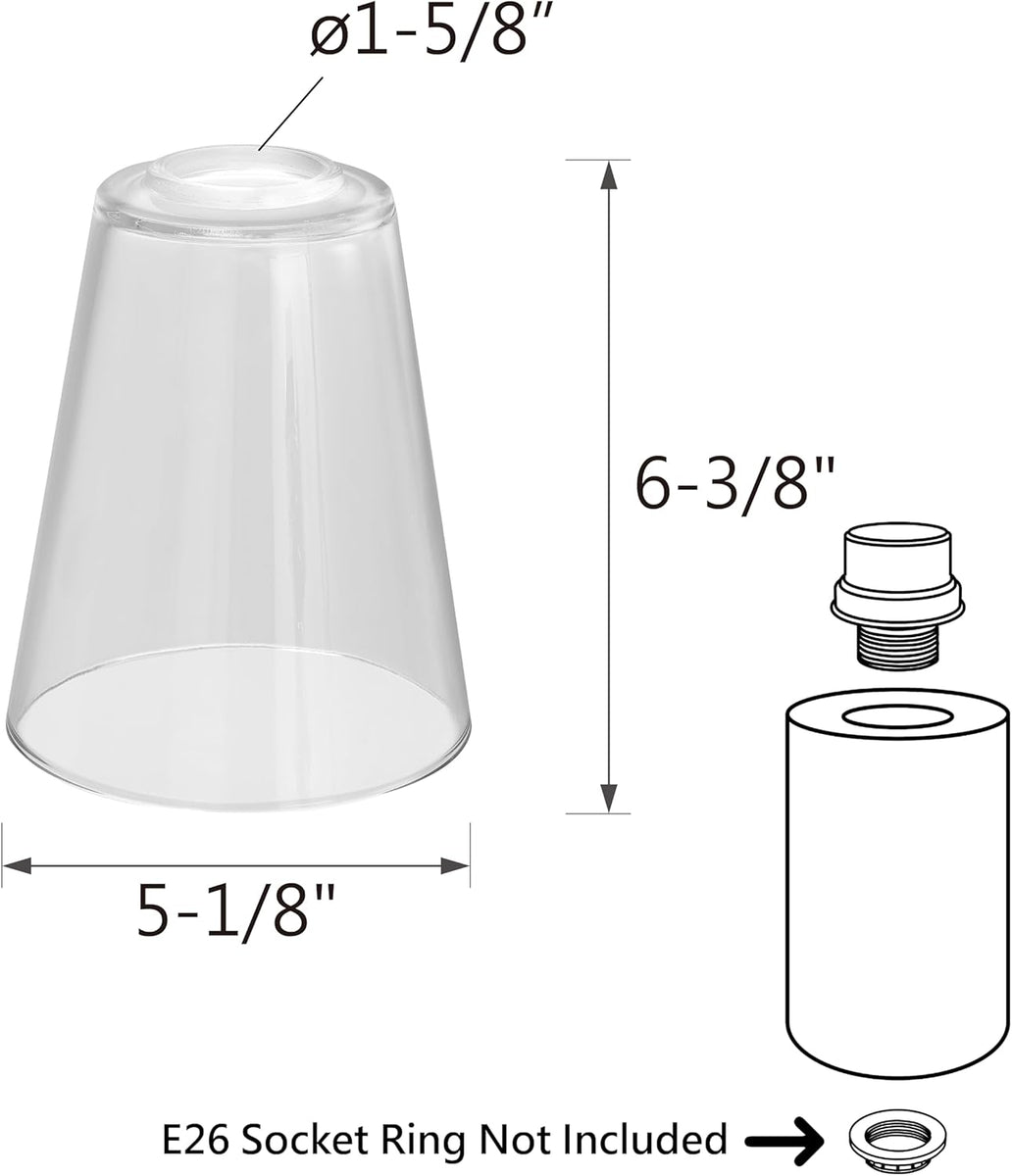 23658-60-3,Clear Glass Shade For Lighting Fixture,Vanity Light