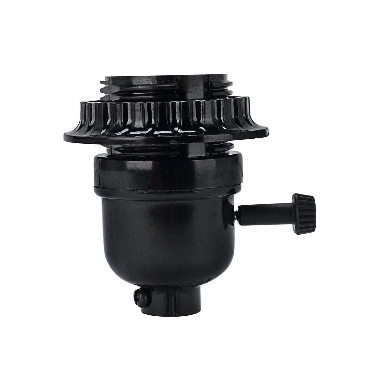 21311-11, Phenolic 2-Way Lamp Socket with Turn Knob Switch in