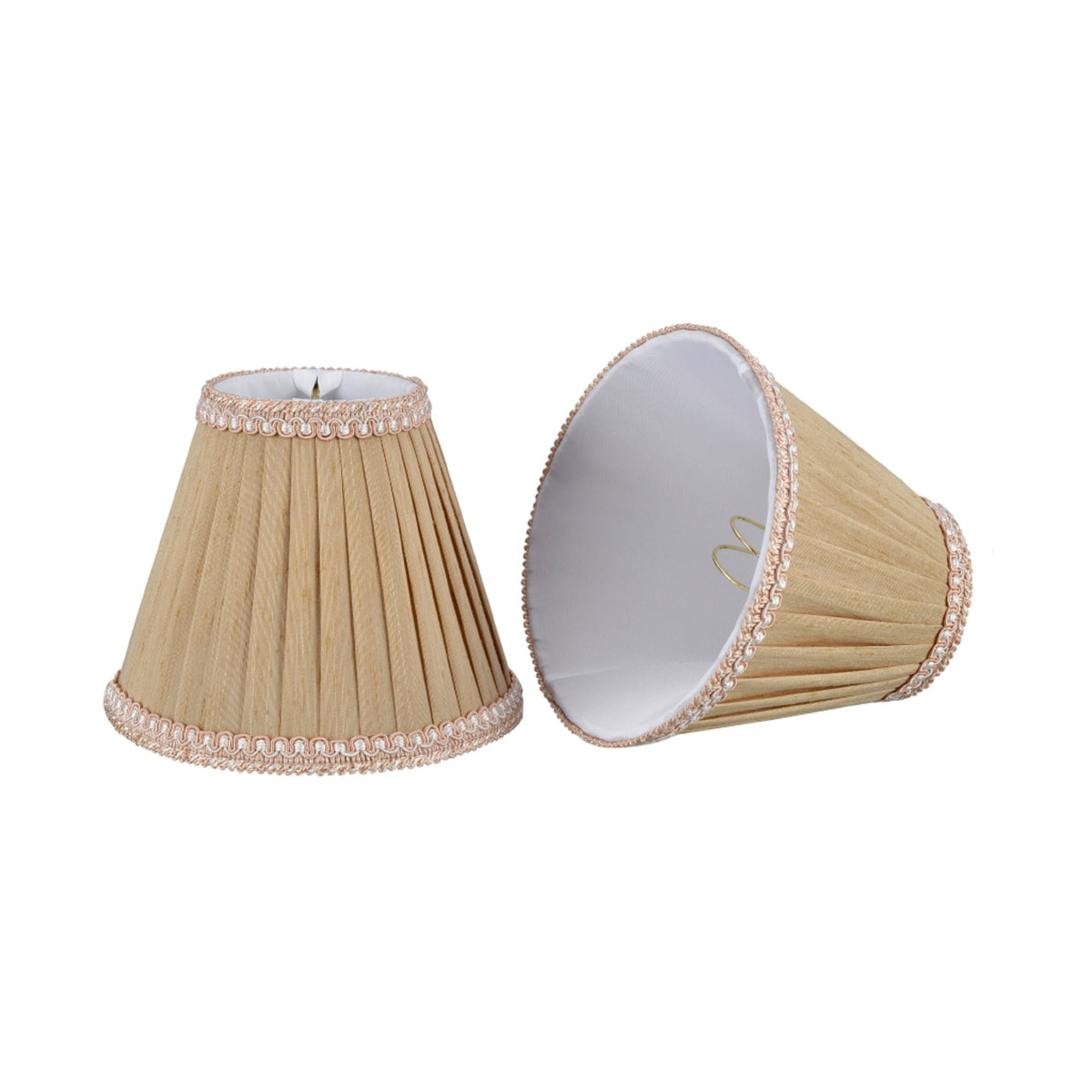 33003-X Small Pleated Empire Shape Mini Chandelier Clip-On Lamp