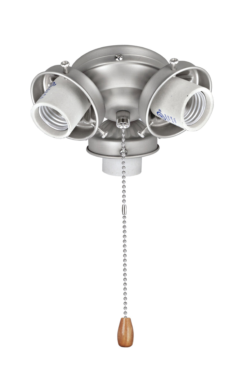 22002-11, Three-Light Ceiling Fan Fitter Light Kit with Pull Chain