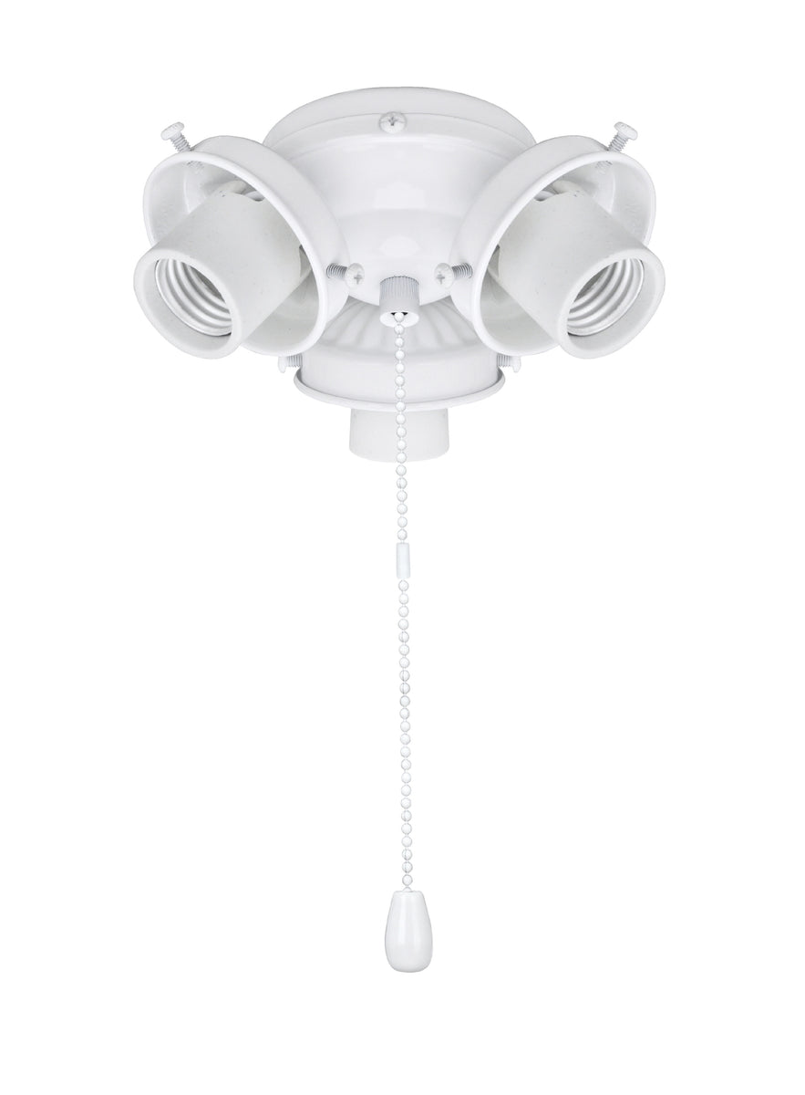22002-21, Three-Light Ceiling Fan Fitter Light Kit with Pull Chain