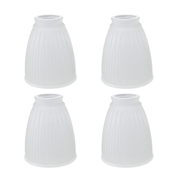 # 23037-4 Transitional Style Replacement Frosted Ribbed Glass Shade, 2 1/4
