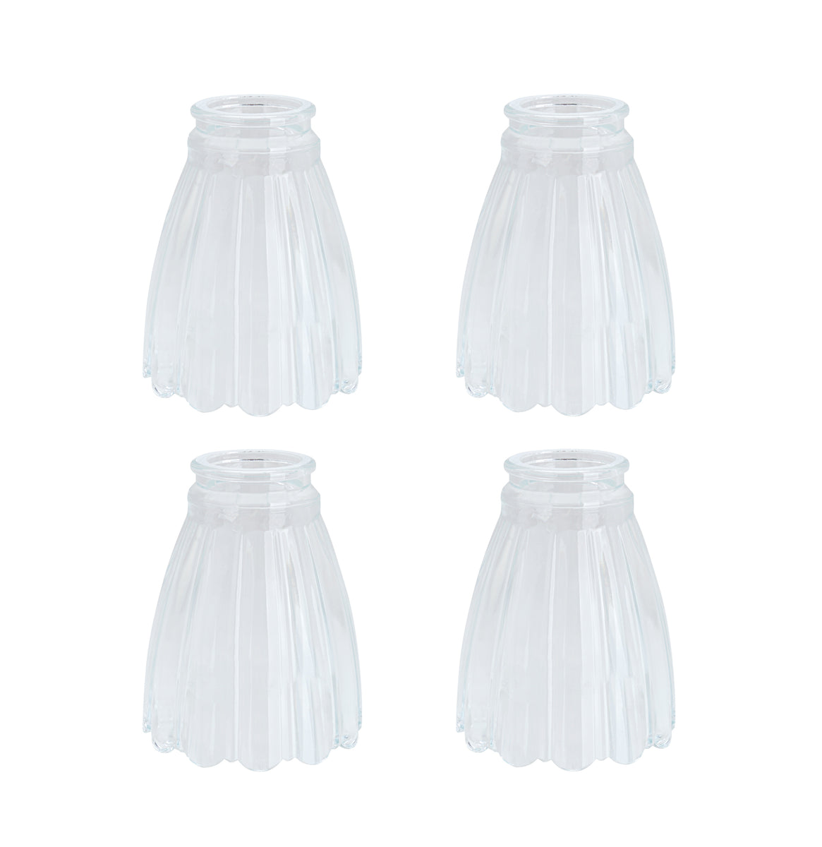23056-4 Clear Transitional Style Replacement Glass Shade, 2-1/8