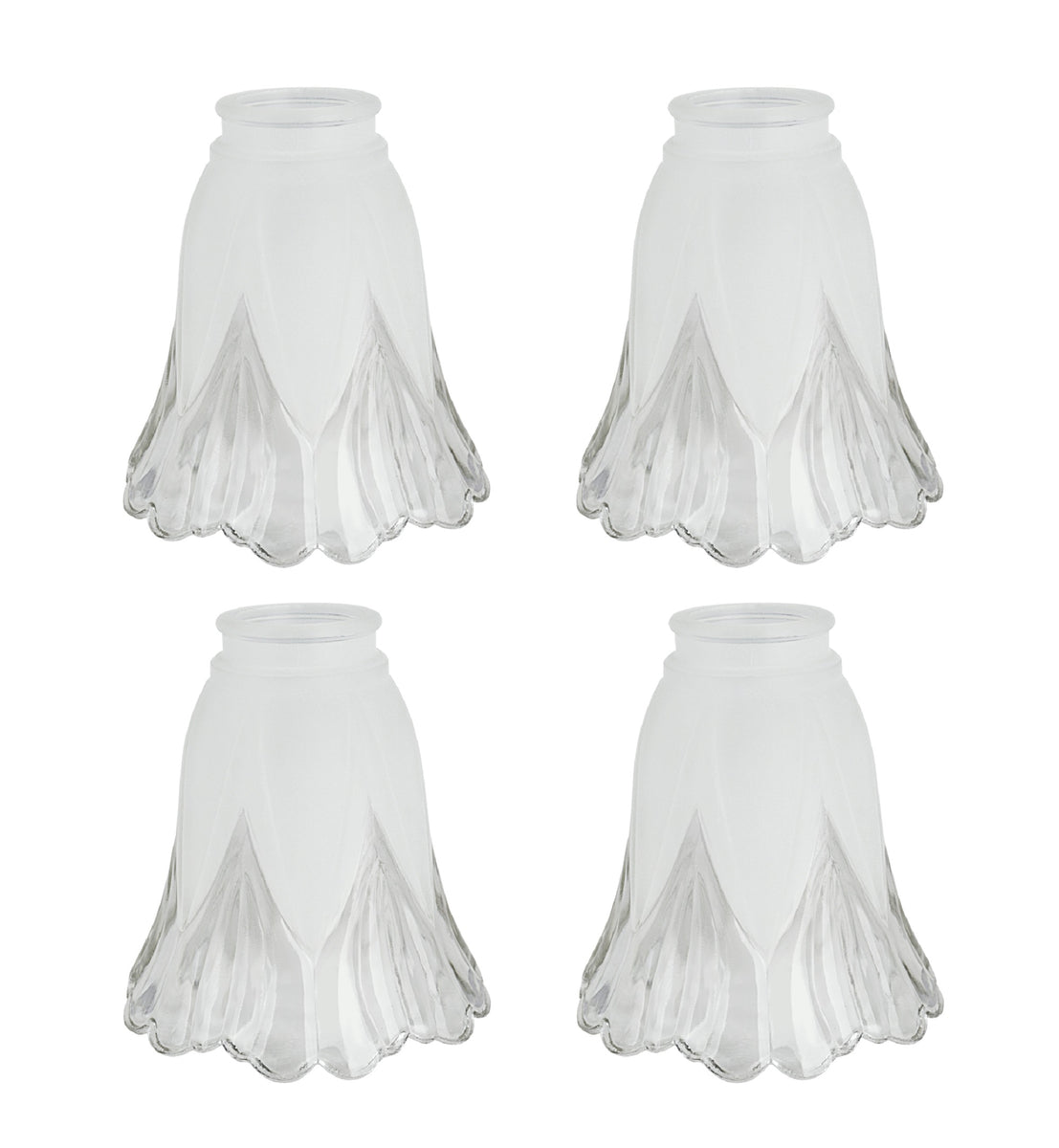 # 23077-4 Clear \u0026 Frosted Transitional Style Replacement Glass Shade, 2-1/8, image size:1107x1200
