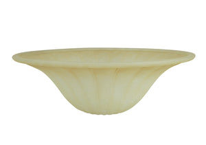 # 23092-01 Amber Transitional Style Replacement Torchiere Glass Shade, 6" high x 18" diameter