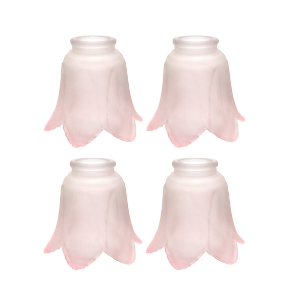 # 23102-4 Transitional Pink Rose Leaf Ceiling Fan Replacement Glass Shade, 2-1/8