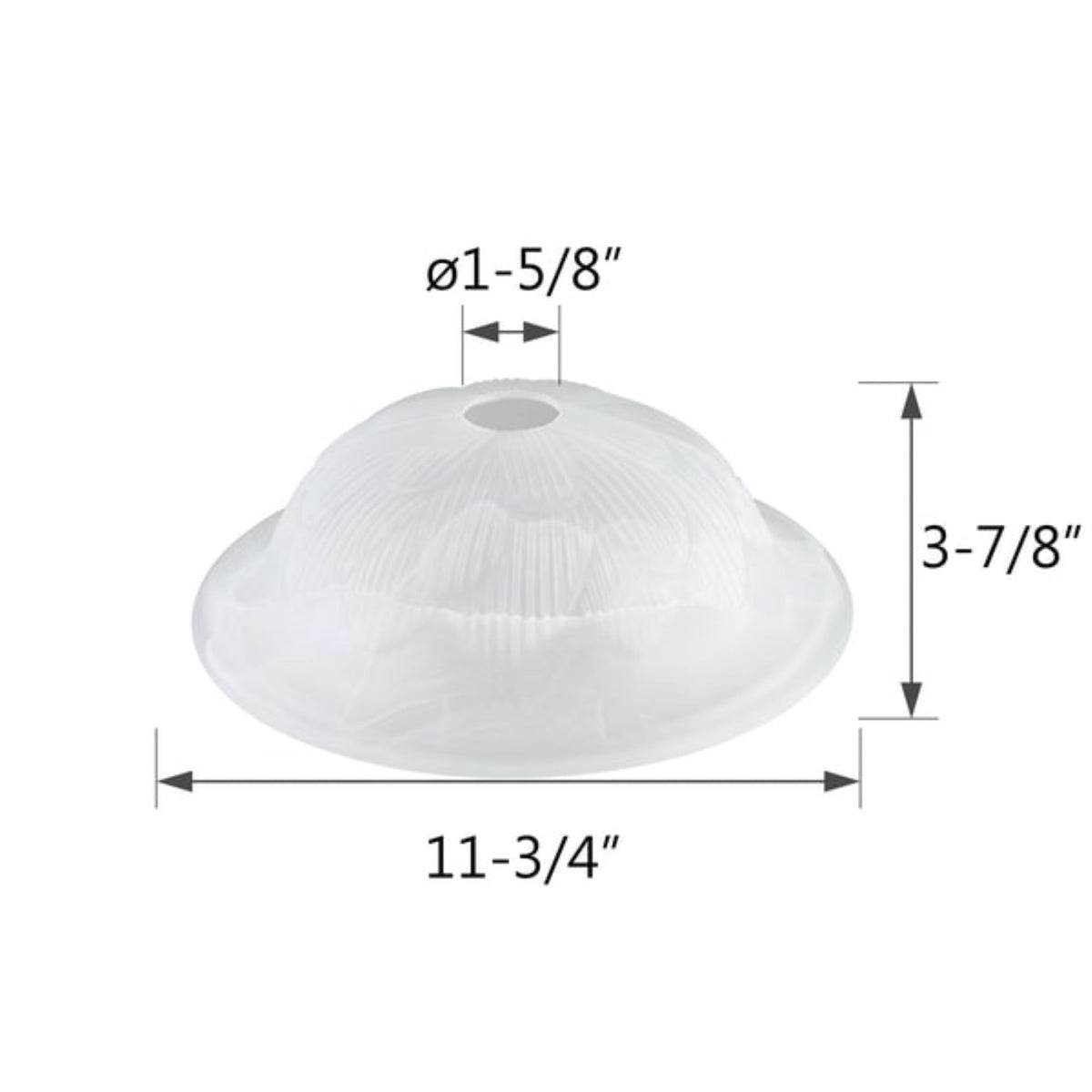 Aspen Creative 23099-11 Alabaster Ersatz-Lampenschirm Für Mittlere Fassung, Swag Lampe, Hängelampe, 1 Leuchte, Inselleuchte, 29,8 Cm Durchmesser X 9,1 Cm Höhe