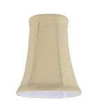 # 30012-X Small Bell Shape Mini Chandelier Clip-On Shade, Transitional Design in Butter Creme, 4" bottom width (2 1/2" x 4" x 5") - Sold in 2, 5, 6 & 9 Packs