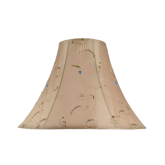 # 30048  Transitional Bell Shape Spider Construction Lamp Shade in Gold with a Floral Design, 16