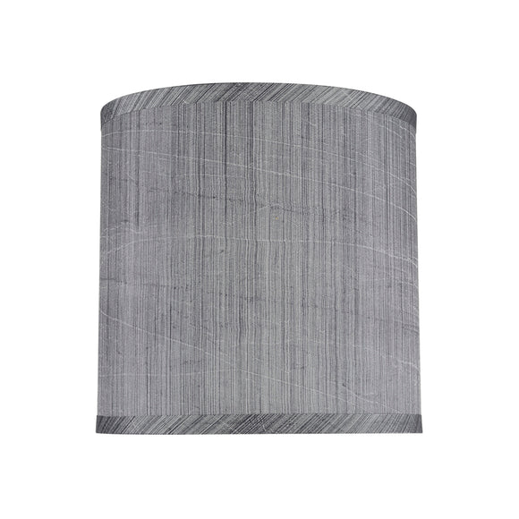 # 31017 Transitional Hardback Drum (Cylinder) Shape Spider Construction Lamp Shade in Grey & Black, 8