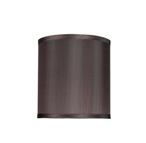 # 31055 Transitional Hardback Drum (Cylinder) Shape Spider Construction Lamp Shade in Brown Fabric, 8