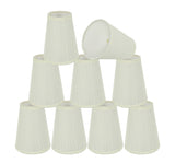 # 32004-X Small Hardback Empire Mini Chandelier Clip-On Shade, Transitional Design in Off White Fabric, 4" bottom width (2 1/2" x 4" x 5") - Sold in 2, 5, 6 & 9 Packs