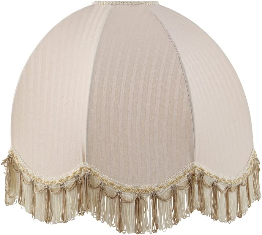 34521, Handsewn Off-White Spider Shade/Jacquard Textured Fabric