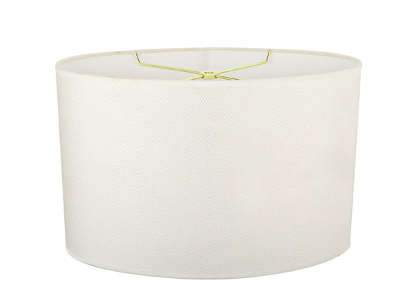# 37021 Transitional Oval Hardback Spider Construction Lamp Shade, Off-White, 15 1/2