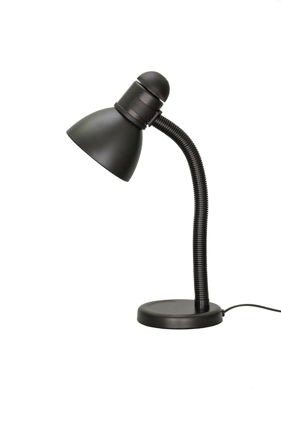 # 40039-1, One-Light High Desk Lamp with Metal Lamp Shade and Rotary Switch, Modern Design in Black, 19