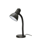 # 40039-1, One-Light High Desk Lamp with Metal Lamp Shade and Rotary Switch, Modern Design in Black, 19" High