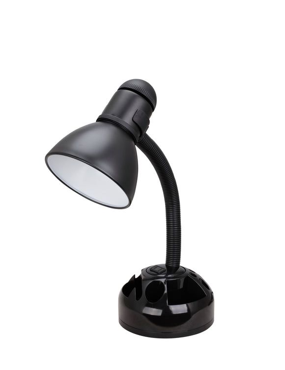 # 40041-1 1-Light Organizer Desk Lamp with Metal Lamp Shade and Rotary Switch, Modern Design in Black Finish, 19