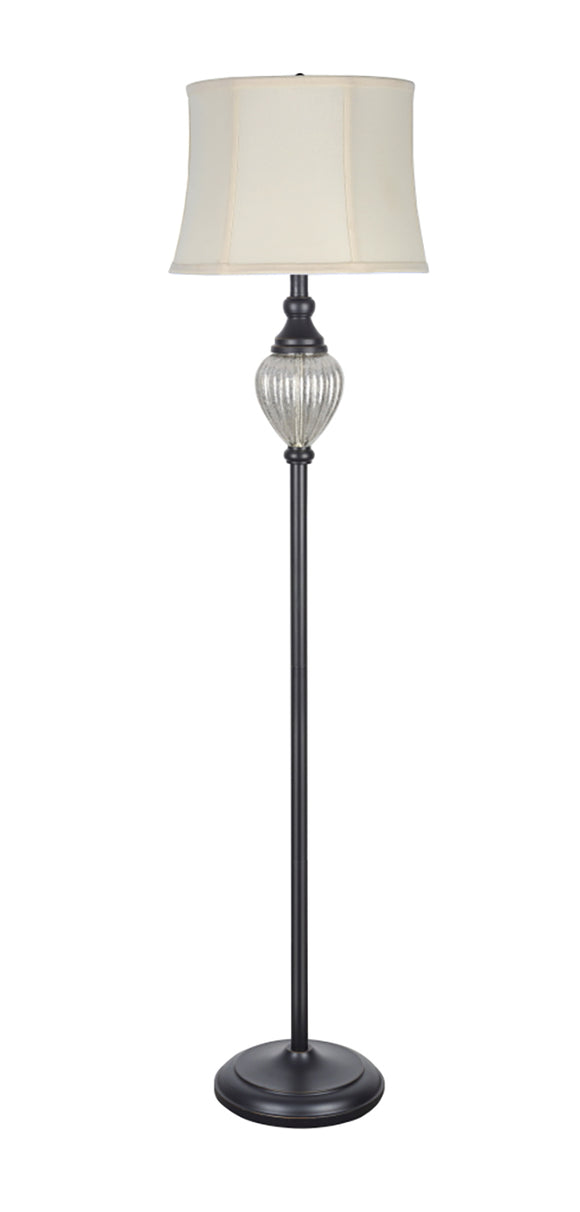 # 45010 1 Light Metal Floor Lamp, Transitional Design in Oil Rubbed Bronze, 58 1/2