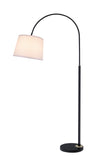 # 45702-11, One-Light Arc Floor Lamp, Transitional Design in Black, 69 1/2" High