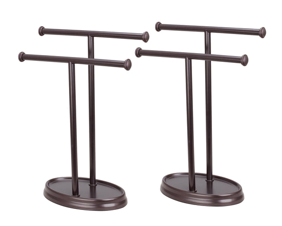 # 50001-1 Two Pack, Hand Towel Holder, Transitional Design, in Oil Rubbed Bronze, 13 1/2