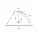 # 58703 Transitional Hardback Empire Shape UNO Construction Lamp Shade in Beige, 11" Wide (4" x 11" x 7")