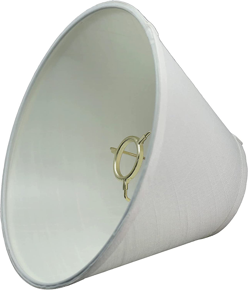 2点セット UNIT/04 04SHADE 180FLAT 58759, Hardback Off-White Linen with Joints Pattern Lamp Shade, 4