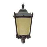 # 60008 One-Light Large Outdoor Wall Light Fixture with Dusk to Dawn Sensor, Transitional Design in Antique Bronze, 19" High