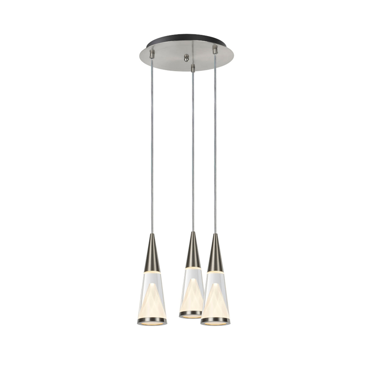  61032 Adjustable LED Three-Light Light, Cont Corporation Creative Ceiling – Hanging Aspen Pendant