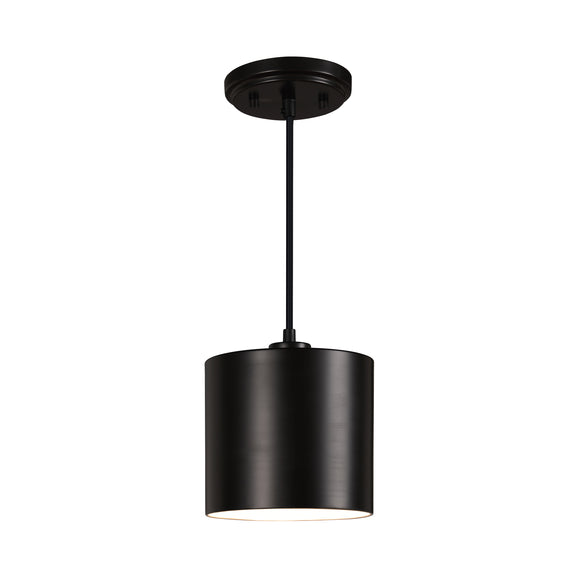 # 61134-11, One-Light Hanging Mini Pendant Ceiling Light, Transitional Design in Oil Rubbed Bronze Finish, 7