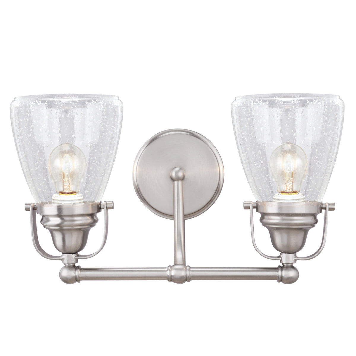 # 62098 Two-Light Metal Bathroom Vanity Wall Light Fixture, 15 3/4" Wi – Aspen Creative Corporation