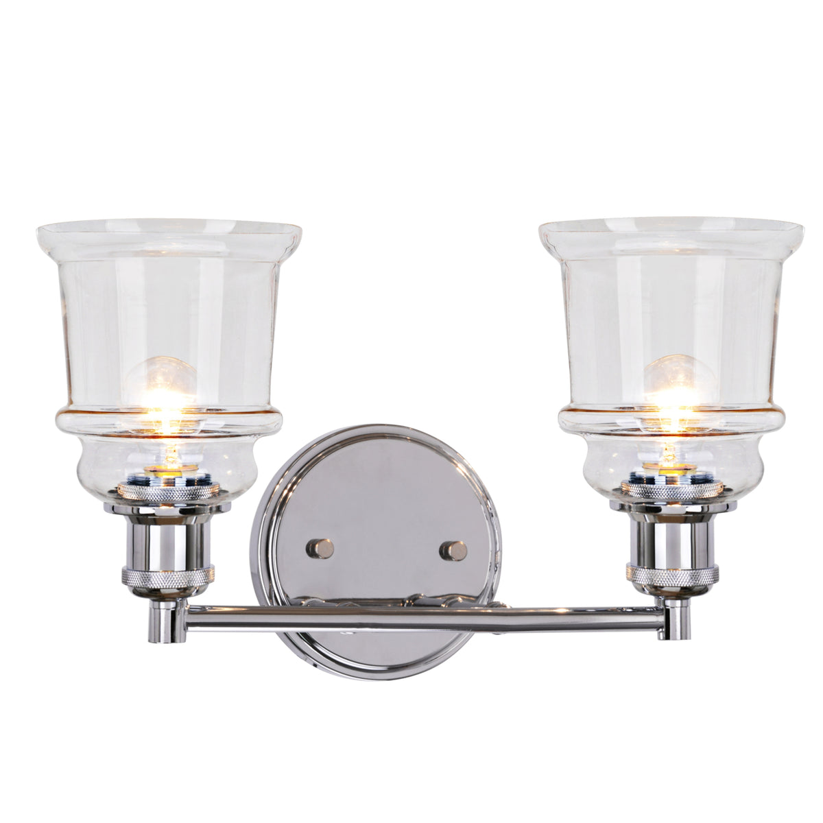 # 62124 Two-Light Metal Bathroom Vanity Wall Light Fixture, 14 1/2