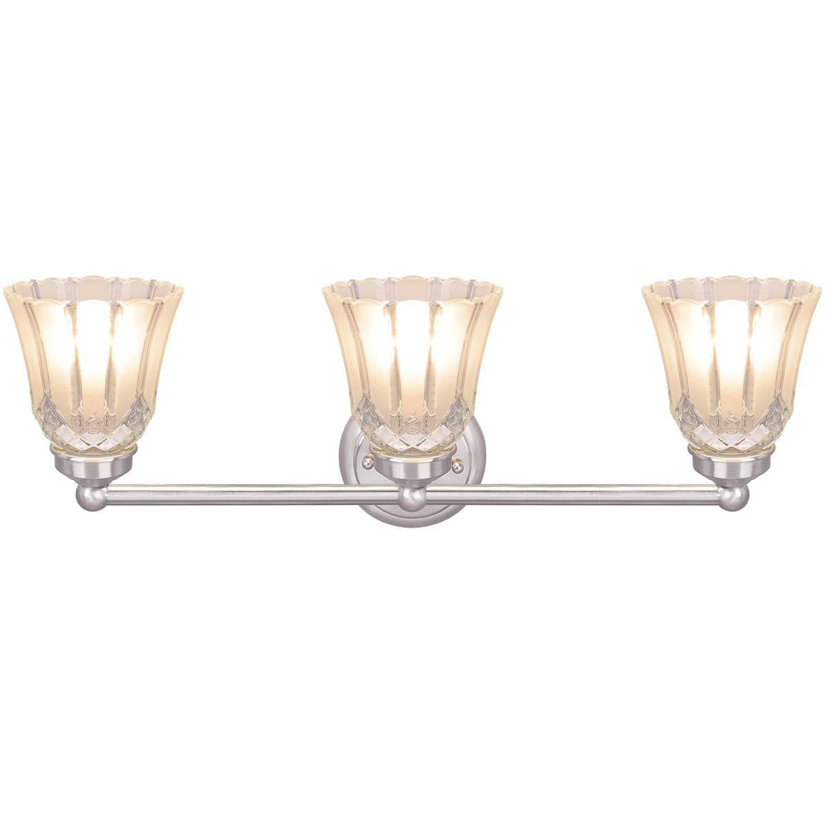 62172-1 Three-Light Metal Bathroom Vanity Wall Light Fixture, 22