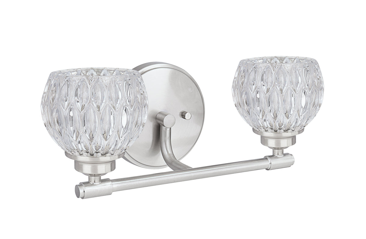 Aspen Creative 62214, One-Light Metal Bathroom Vanity Wall Light Fixture, 4-3/4" Wide, Transitional Design In Brushed Nickel - View #2