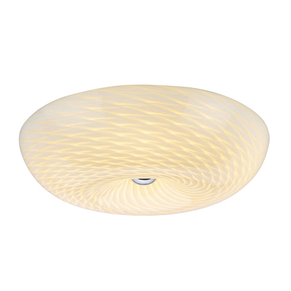 # 63001L LED Large Flush Mount Ceiling Light Fixture, Contemporary Design in Chrome Finish, Frosted Glass Diffuser, 18