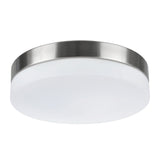 # 63002L-1 LED Large Flush Mount Ceiling Light Fixture, Contemporary Design in Satin Nickel Finish, Frosted Glass Diffuser, 11" Diameter