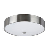 # 63004L-1 LED Large Flush Mount Ceiling Light Fixture, Contemporary Design in Satin Nickel Finish, Frosted Glass Diffuser, 14" Diameter