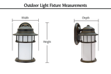 # 60005 1 Light Medium Outdoor Post Light Fixture with Dusk to Dawn Sensor, Transitional Design in Aged Bronze Patina, 20" High
