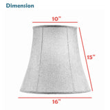 # 38008-2,Handsewn Bell Traditional Collapsible Spider Shade/Iron Linen Fabric,10"Top x 16"Bottom x 15"Slant,Set of 2