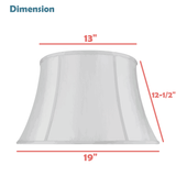# 38014-2,Handsewn Bell Traditional Collapsible Spider Shade/Khaki Linen Fabric,13"Top x 19"Bottom x 12-1/2"Slant,Set of 2