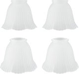 # 23165-4 Transitional Frosted Beaded Ceiling Fan Replacement Glass Shade, 2-1/4" Fitter, 4-3/4" Diameter x 3-3/4" Height, 4 Pack