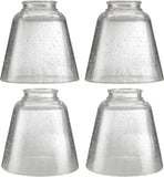 # 23174-60-4, Transitional Clear Seeded Ceiling Fan Replacement Glass Shade, 2-1/8" Fitter, Size: 4-3/4" D x 4-3/4" H, 4Pcs/Pack