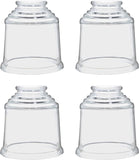 # 23176-60-4 Transitional Style Clear Replacement Glass Shade, 2-1/4" Fitter Size, 4-3/4" High x 4-3/8" Diameter, 4 Pack