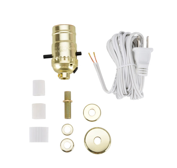 # 21017 Make-A-Bottle Lamp Kit in Polished Brass, 1 Pack