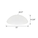 # 23084-01, Frosted Flush Mount/Pendant Glass/Table Lamp, 1/2" Fitter,15" Diameter x 4-1/2" Height