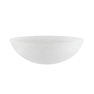 # 23519-11, Alabaster Replacement Glass Shade for Medium Base Socket Torchiere Lamp, Swag Lamp and Pendant & Island Fixture, 11-7/8" Diameter x 4" Height