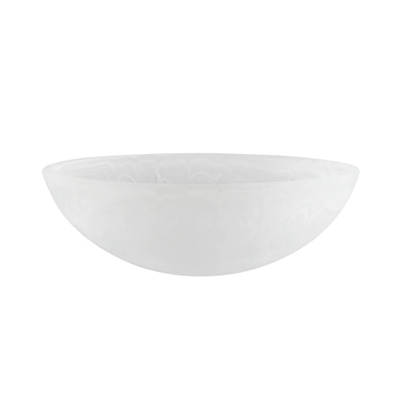 # 23519-11, Alabaster Replacement Glass Shade for Medium Base Socket Torchiere Lamp, Swag Lamp and Pendant & Island Fixture, 11-7/8