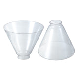 # 23653-60-X,Clear Deep Cone Glass Shade For Lighting Fixture/Pendent.Size:7-1/4"D x 5-1/2"H.